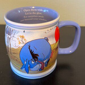 DISNEY STORE Winnie-the-Pooh Eeyore Red Balloon Coffee Mug  A.A. Milne Piglet